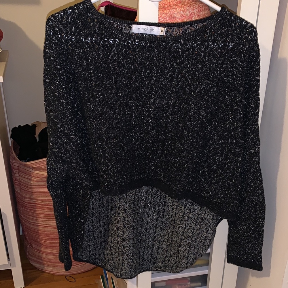 Mink pink high low sweater
